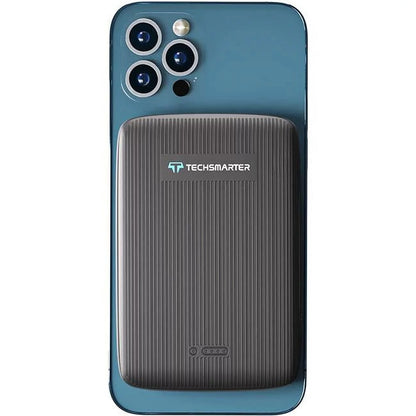 Magnetische draadloze powerbank van 10.000mAh met 18W USB-C van Veltrixgames, toont de powerbank met magnetisch ontwerp en USB-C poort