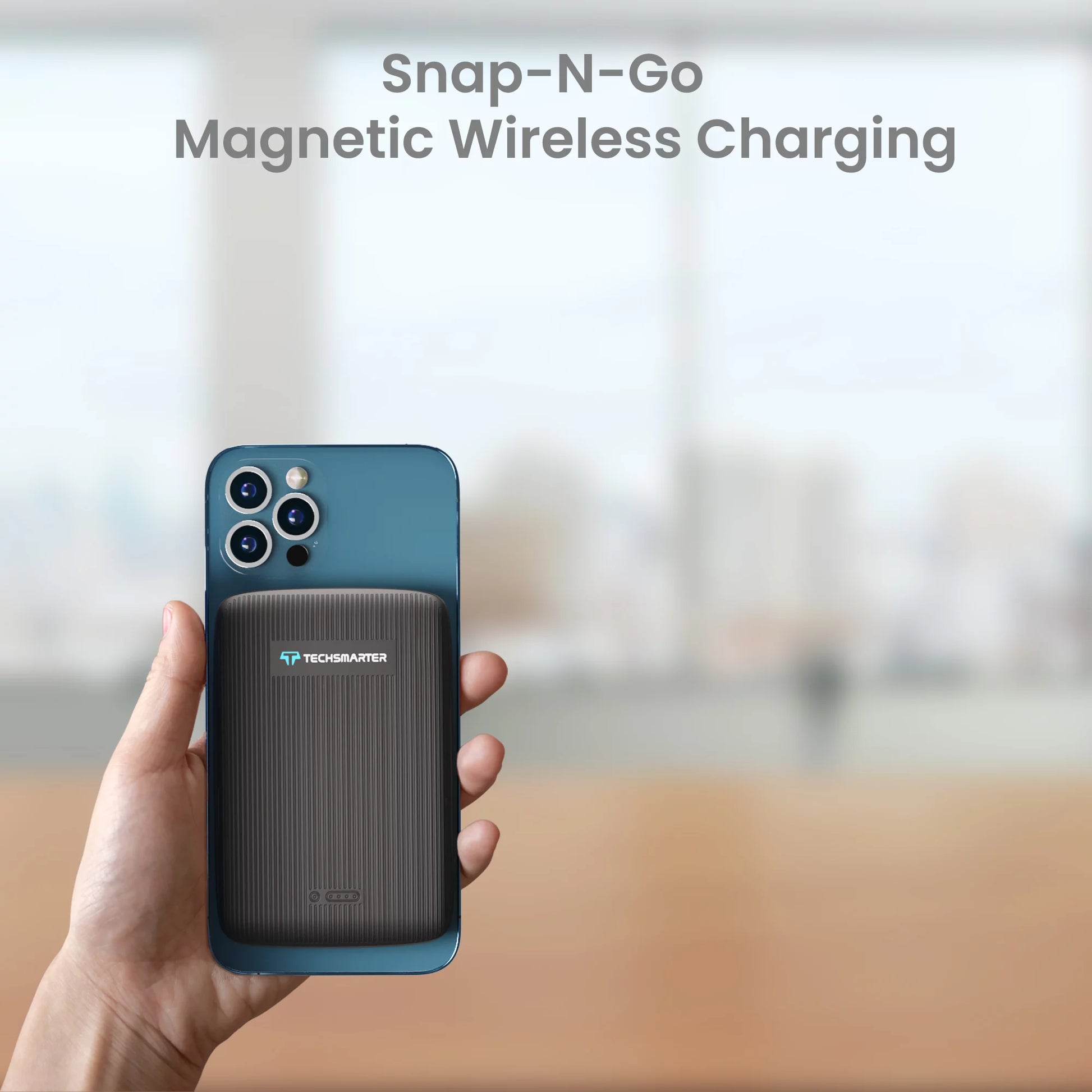 Magnetische draadloze powerbank van Veltrixgames met 10.000mAh en 18W USB-C, geschikt voor snel opladen en draadloze ondersteuning.
