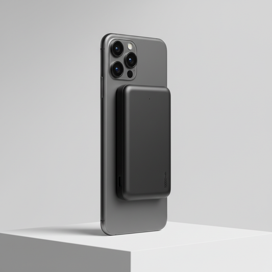 Veltrixgames magnetische draadloze powerbank met 10.000mAh capaciteit en 18W USB-C poort, geschikt voor snel opladen en draadloos gebruik.