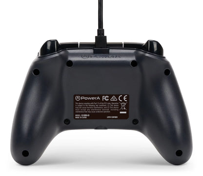 Zwarte bedrade Xbox Series X|S controller van Veltrixgames met ergonomisch ontwerp en uitgebreide knoppen.