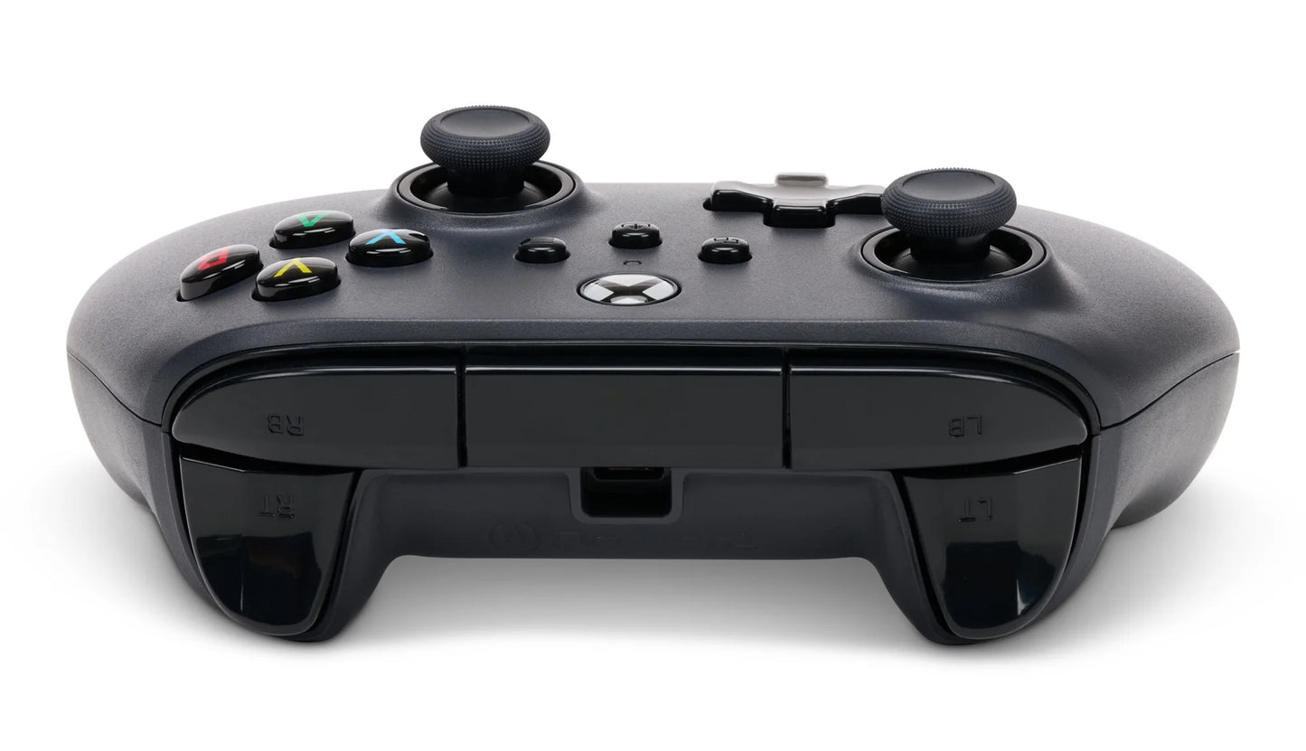 Zwarte bedrade Xbox Series X|S controller van Veltrixgames met stevige knoppen en joysticks voor gaming.