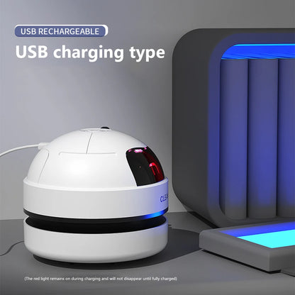 Veltrixgames USB mini bureau-stofzuiger voor dust en huisdierhaar, compact en draagbaar voor gemakkelijk gebruik op kantoor.